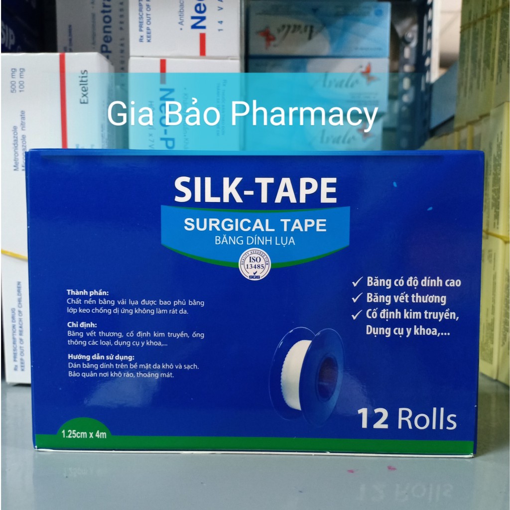 COMBO 12 cuộn băng dính lụa SILK TAPE 1.25cm x 4m