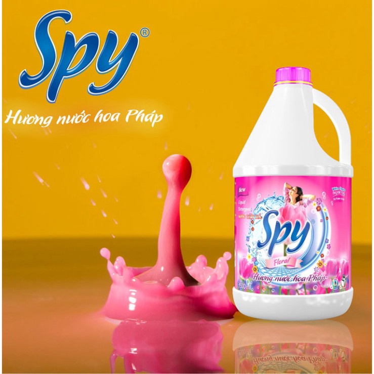 Nước giặt, Nước giặt xả SPY PLUS 4 mùi hương lưu giữ hương thơm trong 5 ngày, diệt 99% vi khuẩn SP000080