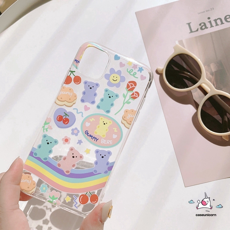 Ốp điện thoại TPU mềm họa tiết chú gấu dễ thương dành cho iPhone 11 Pro Max SE 2020 6 6s 7 8 Plus X XR XS XS MAX 12 mini 12 Pro Max | BigBuy360 - bigbuy360.vn