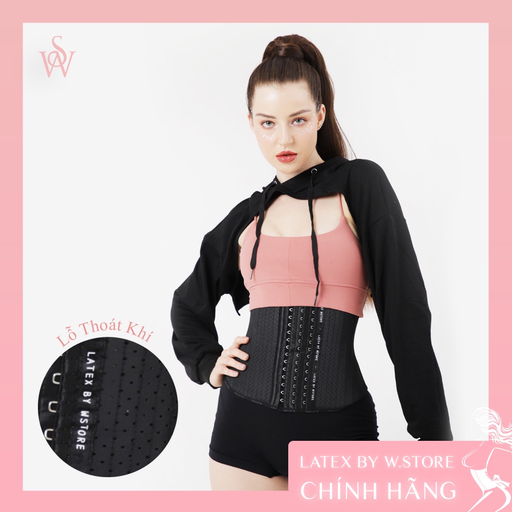 Đai Gen Nịt Bụng Latex 25 xương W.STORE Chính Hãng - Latex GYMIE Thông Hơi - Corset Latex Chuẩn Đẹp