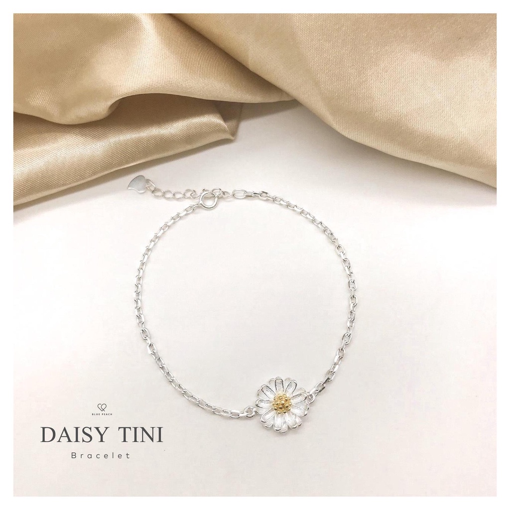 Lắc Tay Bạc Blue Peach Daisy Tini LT426