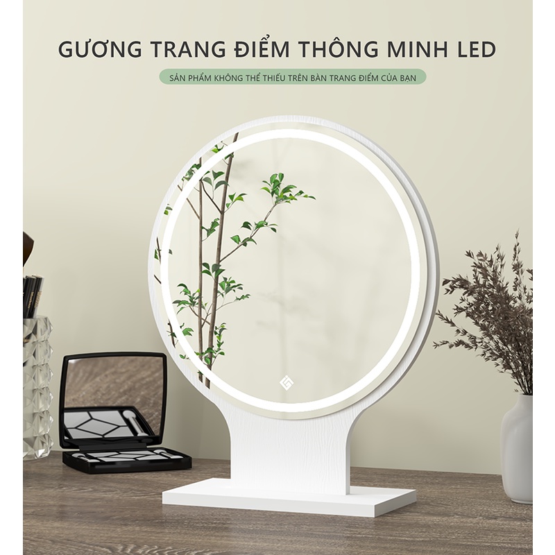 Gương để bàn Gapi viền đèn Led sang trọng - GP214