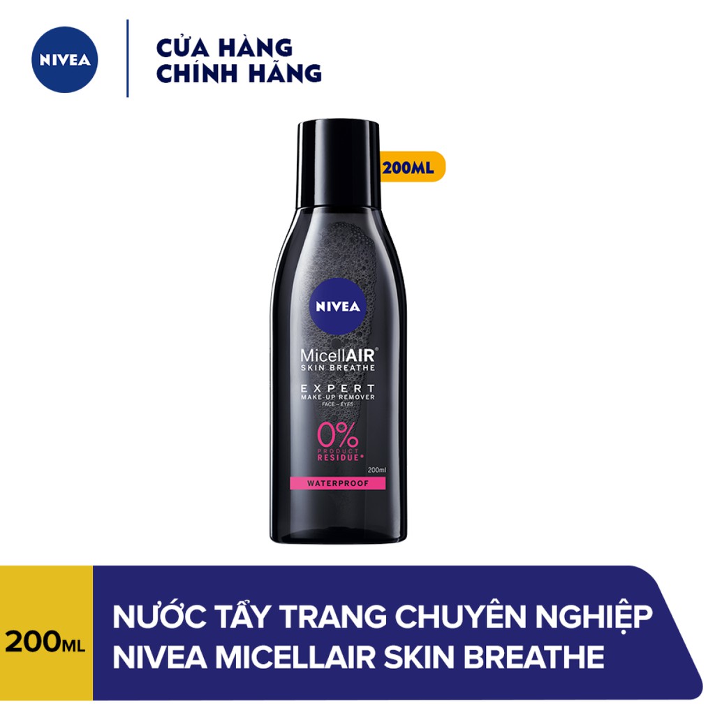 Nước tẩy trang chuyên nghiệp Nivea MicellAir Skin Breathe 200ml