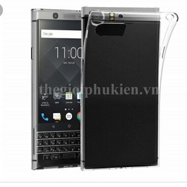 Ốp lưng blackberry key one silicon dẻo trong suốt siêu mỏng 0.5mm