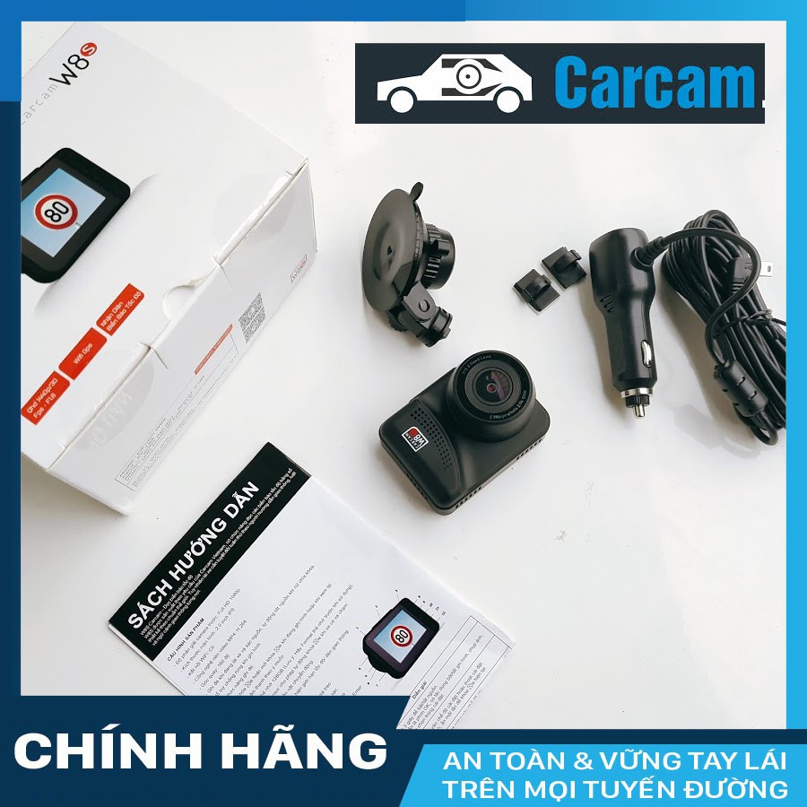 Camera hành trình ô tô W8s Carcam 4K Wifi GPS nhận diện biển báo + thẻ nhớ 32/64 Class 10 | BigBuy360 - bigbuy360.vn