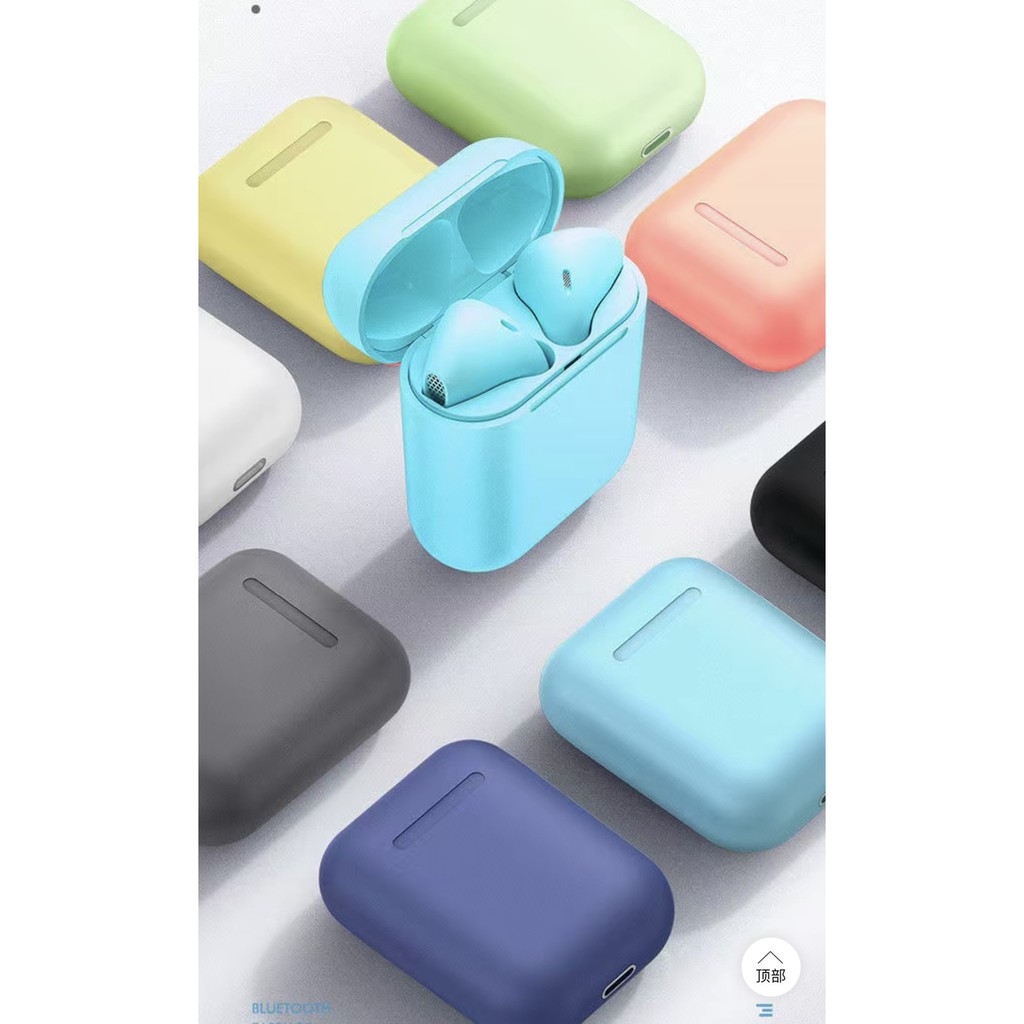 Tai nghe nhét tai bluetooth TWS i12 phiên bản kim loại màu sắc xinh xắn dành cho mọi dòng điện thoại | BigBuy360 - bigbuy360.vn