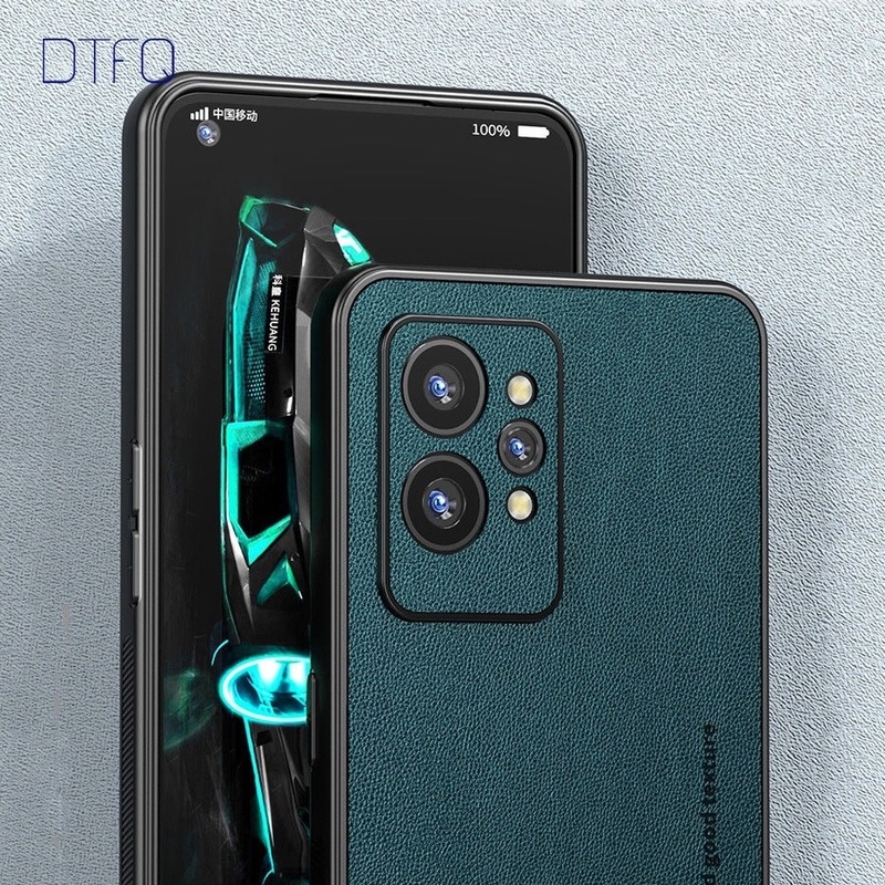 Ốp Điện Thoại Da Pu Viền Silicon Dẻo Kiểu Cổ Điển Sang Trọng Chống Sốc Cho Realme GT Neo 3T 2 Neo3T Neo2 GT2 GT 2