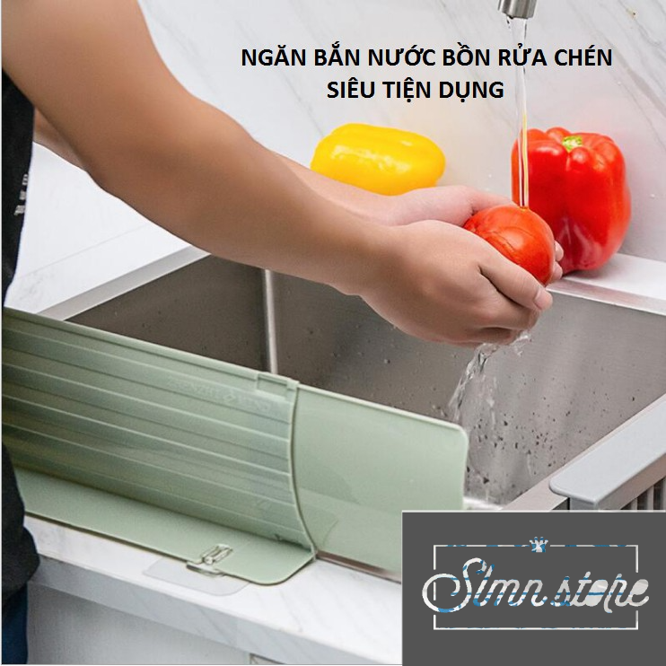 Tấm ngăn bắn nước Mở Rộng, dùng cho bồn rửa chén siêu tiện lợi, Vệ sinh -GIAO MÀU NGẪU NHIÊN Slmn_NBNuoc-MRong