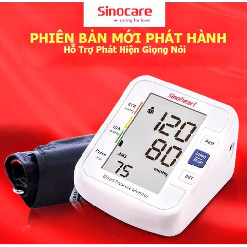 Máy Đo Huyết Áp Có Giọng Nói TIẾNG VIỆT SINOCARE CHÍNH HÃNG