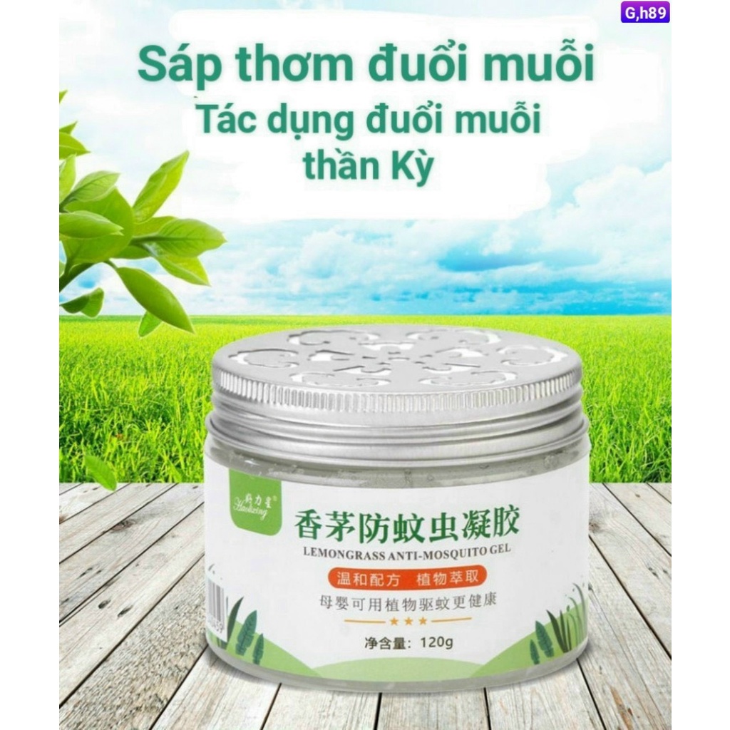 Sáp thơm đuổi muỗi với tinh dầu tự nhiên chiết xuất từ ​​lá sả thiên nhiên
