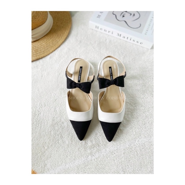 Giày bệt quai nơ tiểu thư