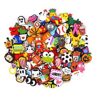 Combo 10 jibbitz / sticker siêu đẹp ngẫu nhiên gắn dép crocs, dép có lỗ