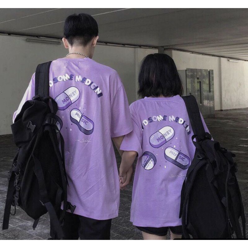 Áo Thun Unisex Tay Lỡ Form Rộng Phông Cách Hàn Quốc Freesize