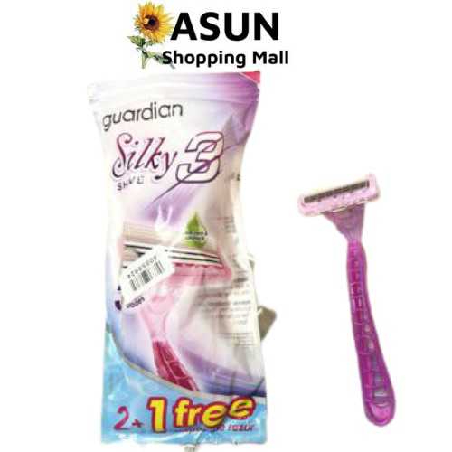 Gói 3 Cây Dao Cạo Body Nữ 3 Lưỡi Guardian Silky