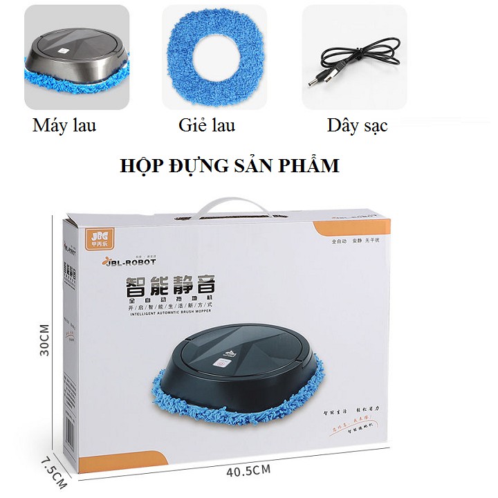 Robot lau nhà - Có bảo hành - robot lau nhà tự động pin sạc USB chạy êm lau khô, lau ướt sàn nhà gạch, gỗ sạch hiệu quả