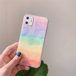Ốp lưng Iphone nhựa dẻo kèm Popsocket - Rainbow Case 🌈