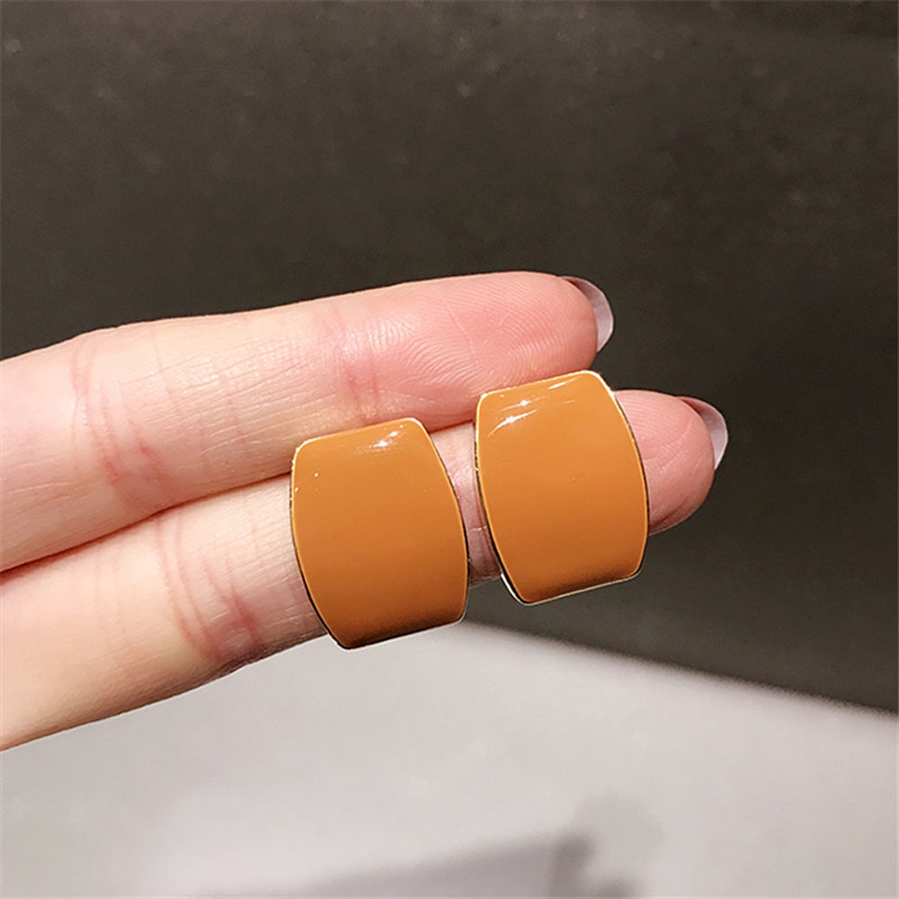 MXGOODS Women Party Big Enamel Geometric Earrings