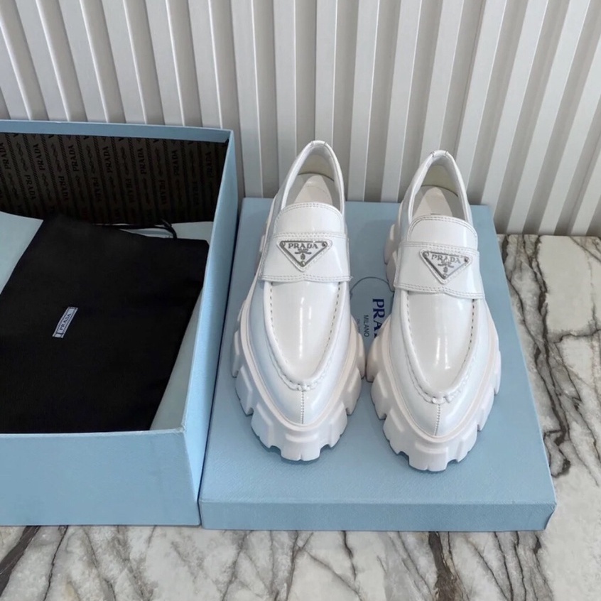 Giày Lười Da Không Có Hộp Mẫu Mới 2022 Chocolate Cho Nữ