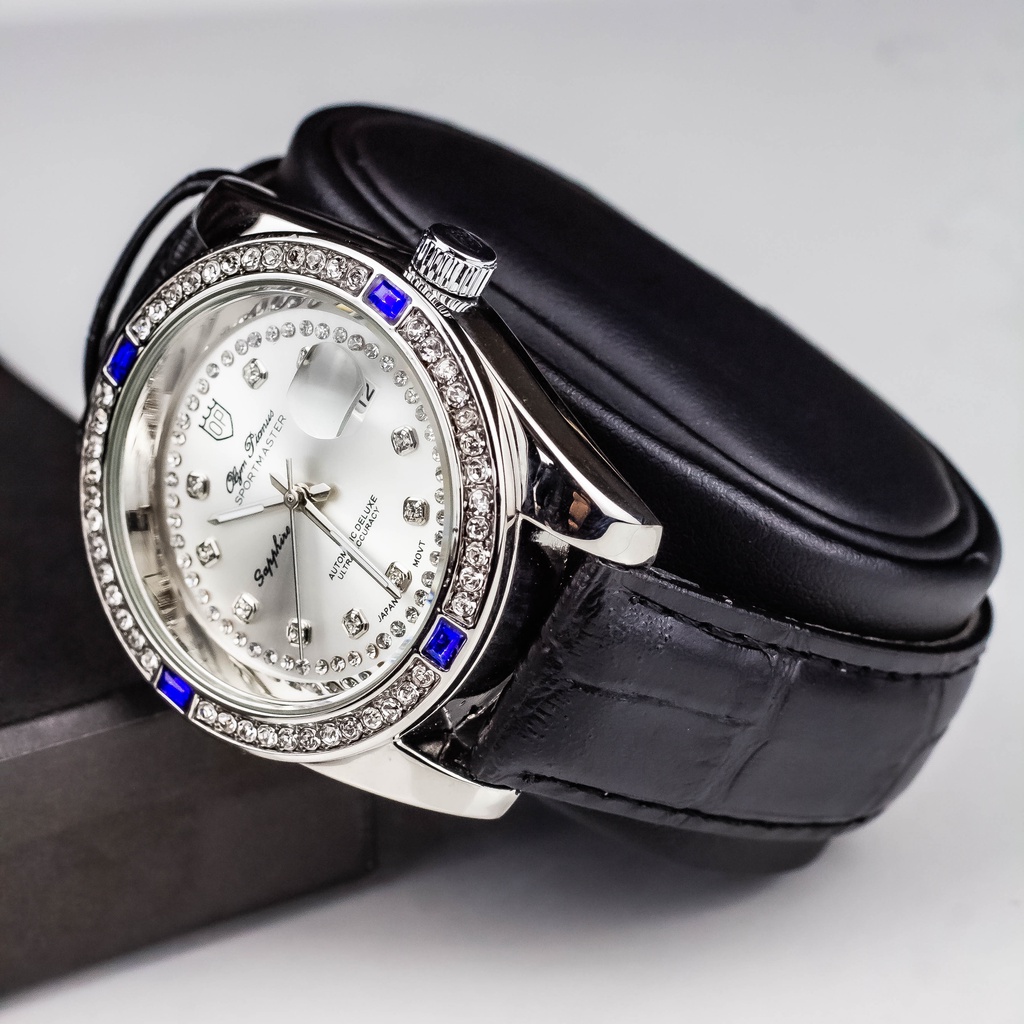 Đồng Hồ Nam dây da OLYM PYANUS Viền Đính Đá Nhân Tạo Đẳng Cấp cho nam giới | BigBuy360 - bigbuy360.vn