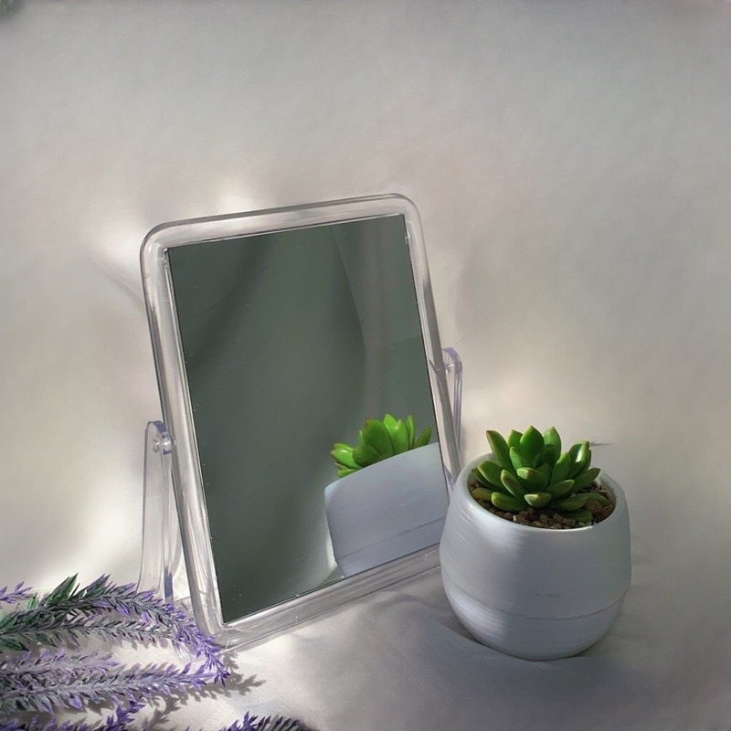 Gương Để Bàn Trong Suốt, Gương Trang Điểm Xoay 360 Độ Mẫu Mã Đặc Sắc Phù Hợp Để Decor