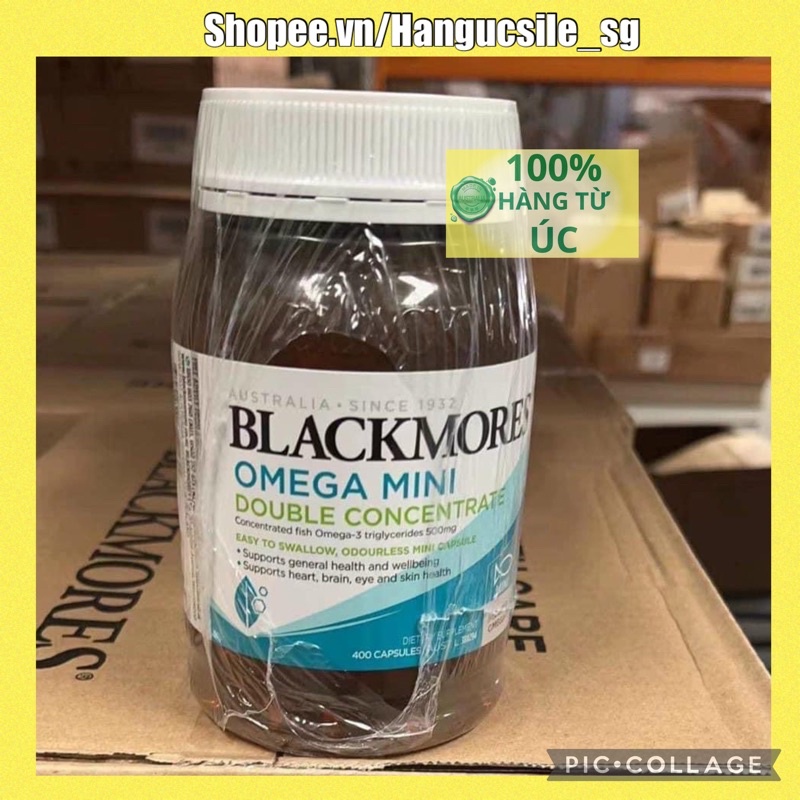(Date 07/2025) Dầu cá Omega Mini Double Concentrate Blackmores 400 viên