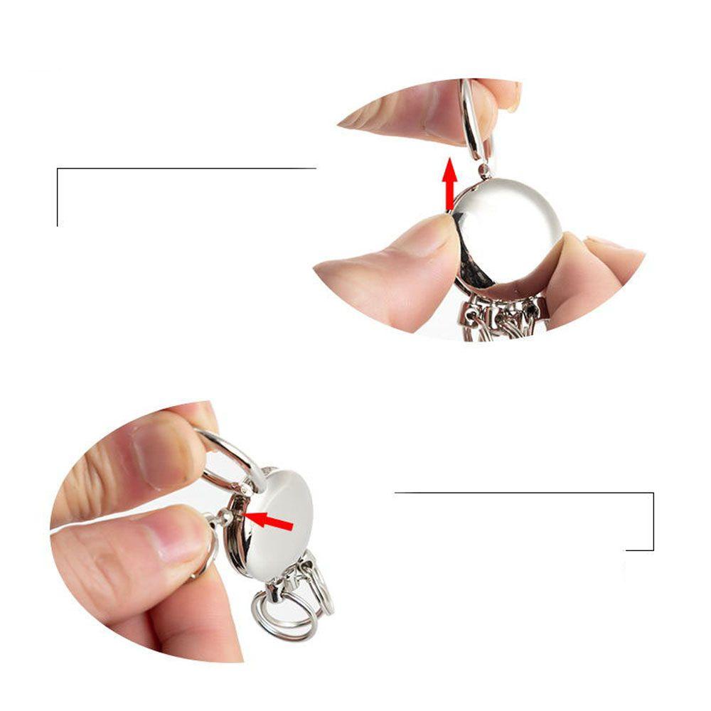 LANFY Móc Khóa Hình 4 Vòng Nhẫn Treo Thắt Lưng Quần