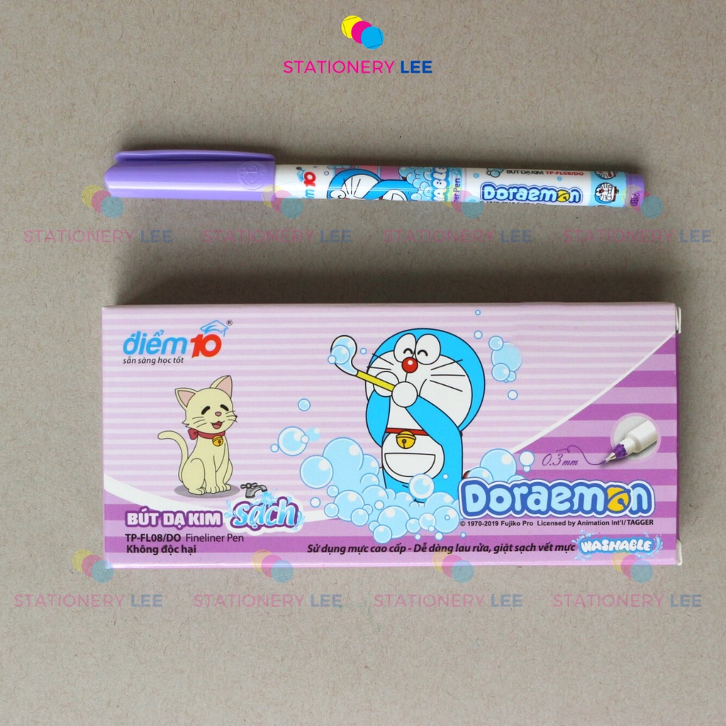 Bút lông kim màu tím FL-04 / FL-08 Doraemon/ Bút dạ kim Bee Bee