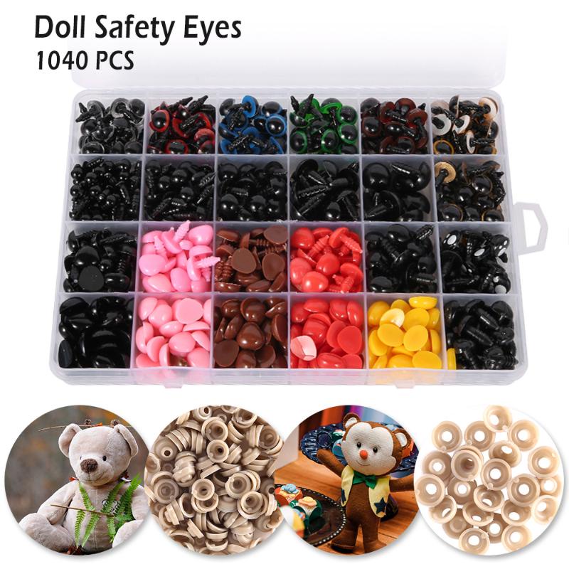 Set 1040 phụ kiện làm mắt/ mũi cho búp bê/ gấu nhồi bông