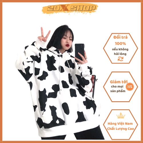 [ Có Ảnh Thật Và Đánh Giá ] Áo Nỉ Bò Sữa Áo Hoodie Bò Sữa Áo Hoodie Nỉ Bò Sữa Áo Hoodie Áo Nỉ Hottrend 2DX