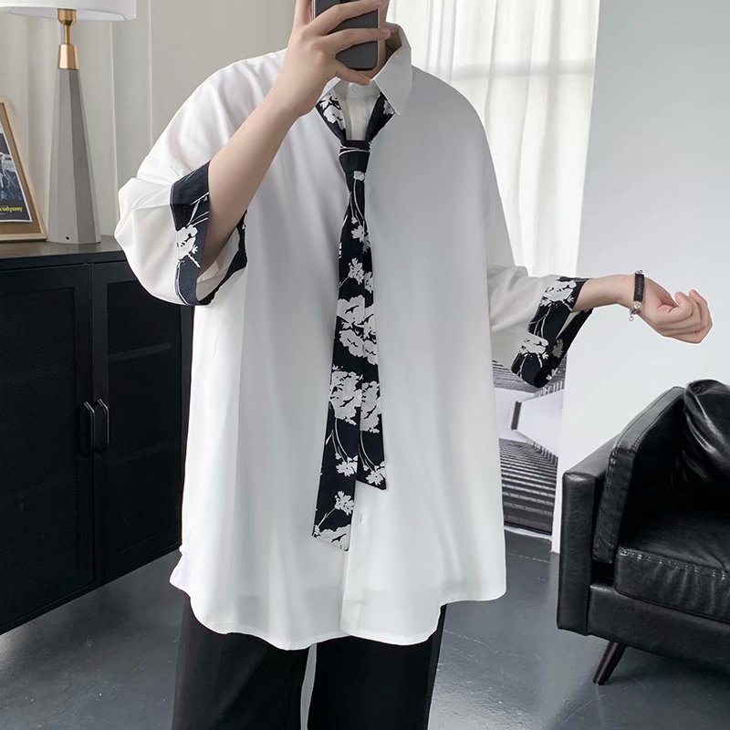 Sleeveless shirt with pattern tie for men | BigBuy360 - bigbuy360.vn