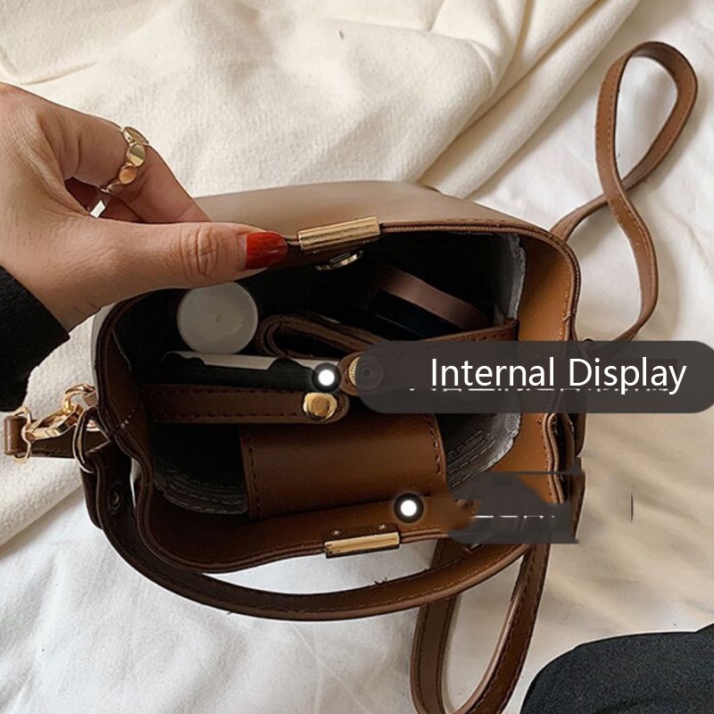 Túi IELGY đeo một bên vai phong cách retro dễ phối đồ thời trang cho nữ