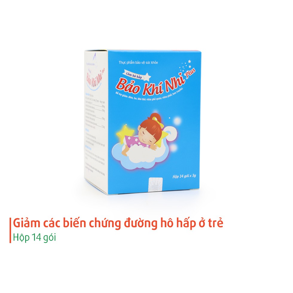 Cốm Bảo Khí Nhi Plus ⚡️FREESHIP⚡️ Hỗ trợ giảm các biến chứng đường hô hấp ở trẻ nhỏ (hộp 14 gói) ⚡️VHBS