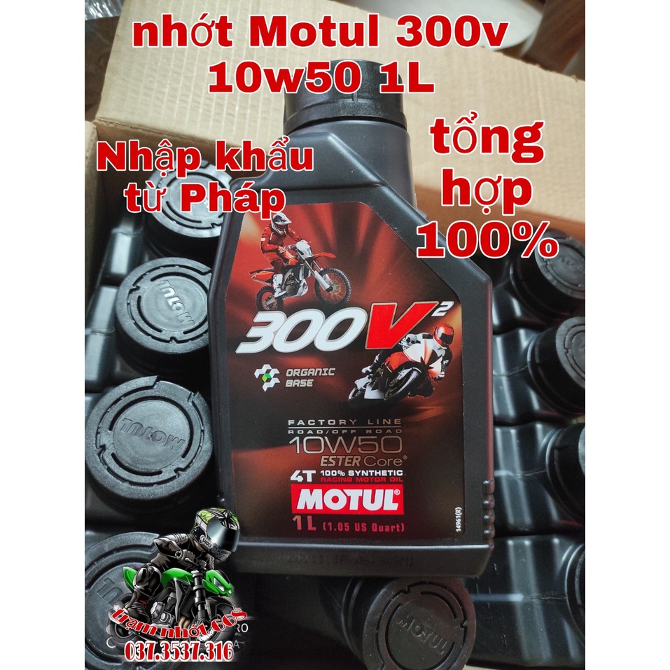 Nhớt Motul 300v V2 10w50 1 LÍT - NHẬP KHẨU PHÁP, TỔNG HỢP 100%