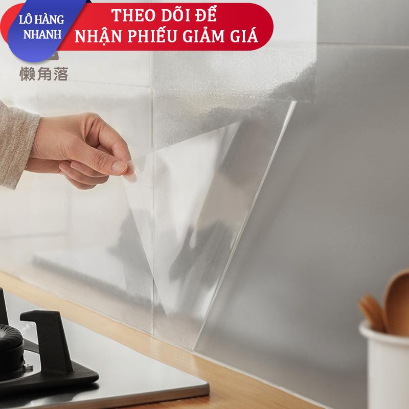 ™▫miếng dán chống thấm dầu mỡ ở góc lười biếng trong suốt và không thấm nước miếng dán bếp đèn giấy đen mặt bàn bằng gạc