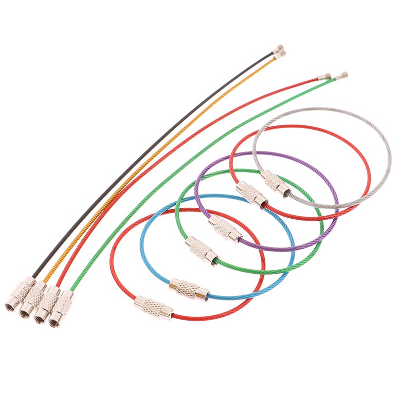 Set 10 Vòng Khóa Dây Cáp Bằng Thép Không Gỉ