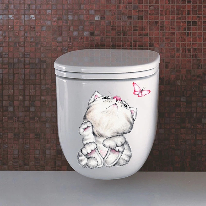 Miếng Dán Tường Pvc Hình Mèo Hello Kitty Dễ Thương