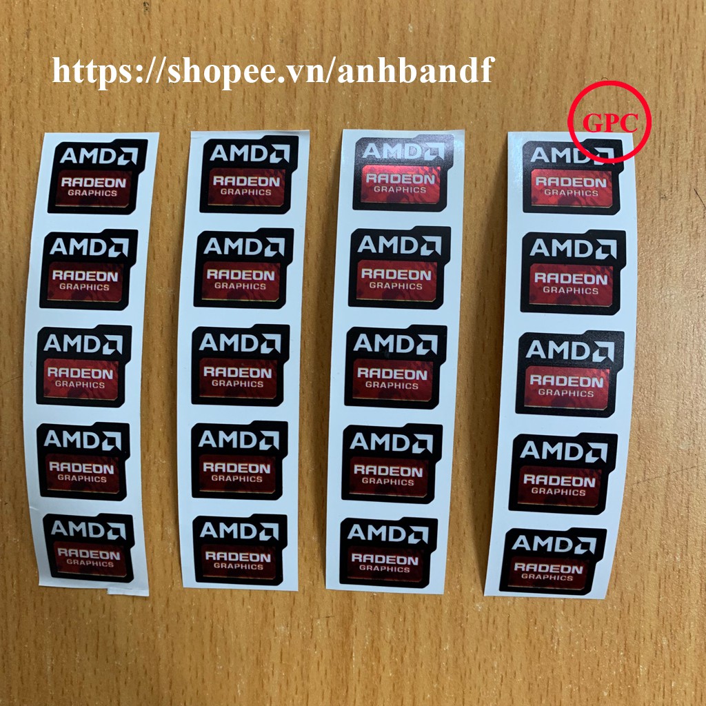 Tem AMD RADEON GRAPHICS - màu Đỏ Đen | BigBuy360 - bigbuy360.vn