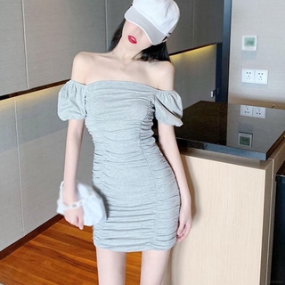 Đầm sát nách phối ren hoa thiết kế màu trơn thanh lịch