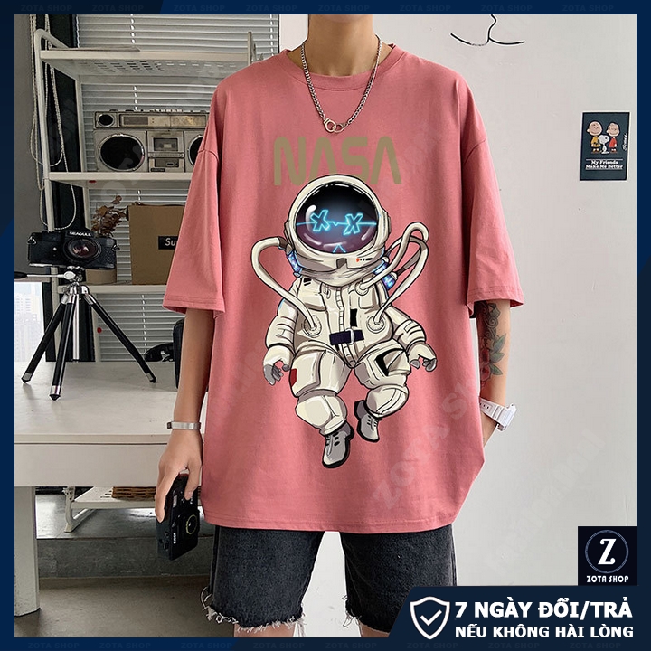 Áo thun nam tay lỡ ZOTA, áo phông unisex oversize NASA NTL1.11