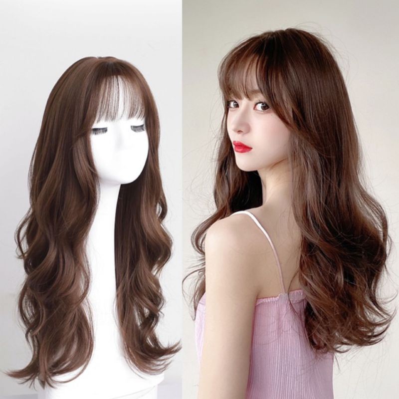 Tóc giả nguyên đầu ❤️FREE SHIP  nguyên đầu dợn sóng tự nhiên