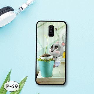 Ốp lưng kính Samsung A6 Plus 2018- hình 3D