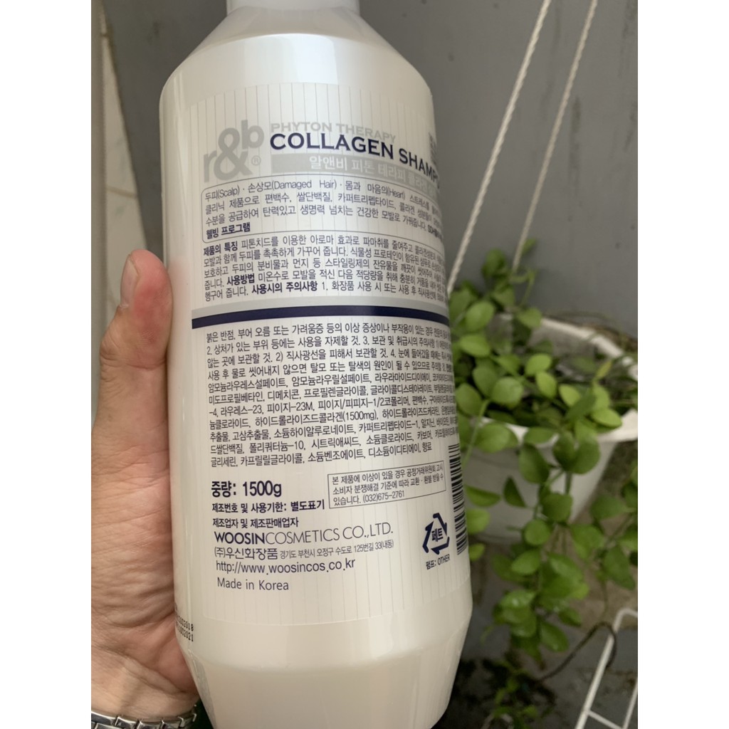 Dầu gội ngăn rụng tóc R&B Collagen Shampoo 1500ml