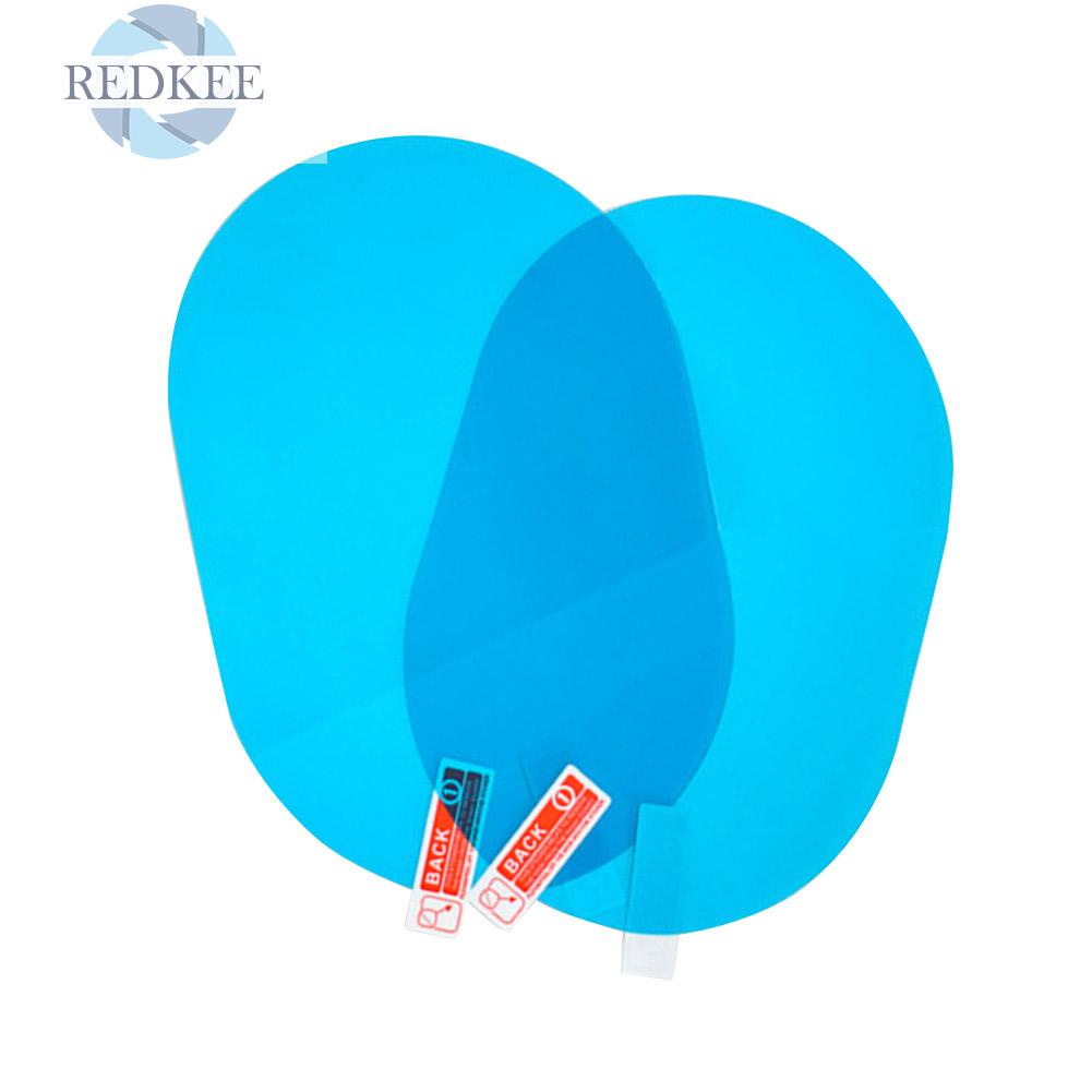 Set 2 miếng dán bảo vệ kính chiếu hậu chống thấm nước/ bám hơi nước hình oval cho xe hơi