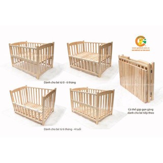 Cũi gỗ sồi Mỹ - 70 x 110cm