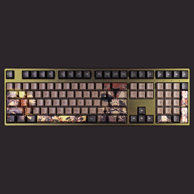 Arataki Itto Keycap Cherry Profile Genshin Impact Theme PBT Dye Thăng hoa Bàn phím cơ Keycap 108 Phím