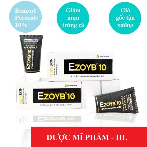 EZOYB 5, Enzoyb 10 Gel giúp giảm và ngăn ngừa mụn trứng cá -tuýp 10g