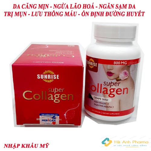 Collagen Viên uống Super Collagen viên uống đẹp da mờ nám chống lão hóa nhập khẩu chính hãng Mỹ