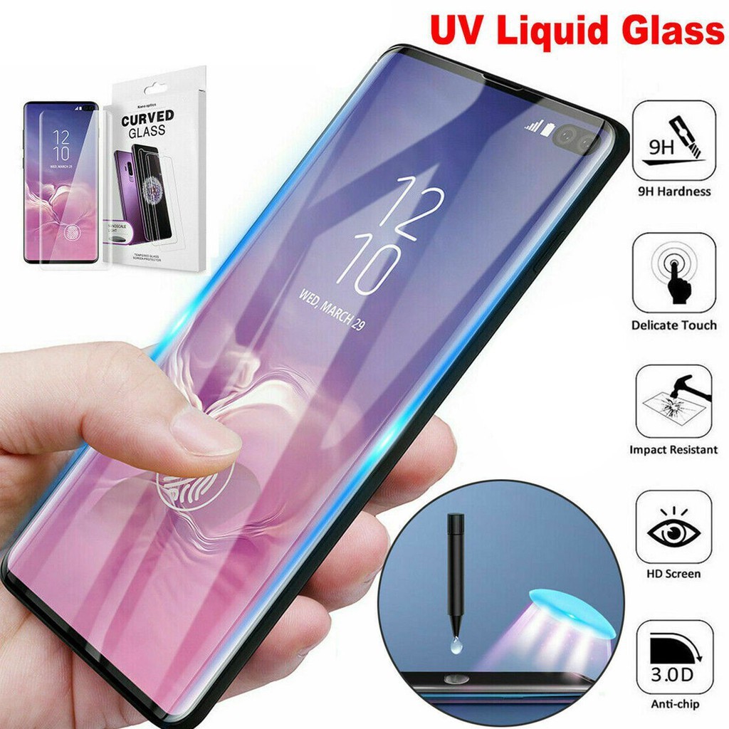 Kính cường lực Full keo UV cho Galaxy S10 5G Full màn hình siêu cứng