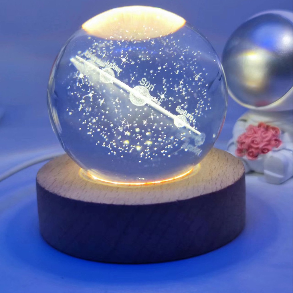 Đèn Ngủ Để Bàn Hình Cá Heo Đính Pha Lê Phát Sáng AMT9