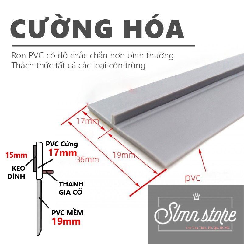 Ron 90 cm chữ E dán khe chân cửa, Thanh dán chân cửa chống côn trùng, bụi bẩn phù hợp mọi loại cửa tiện dụng SD1-Ron90
